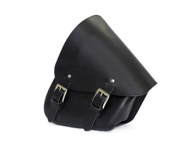 LONGRIDE シングルサイド・スイングアームバッグ (ブラックレザー) ハーレー ソフテイル CUS275