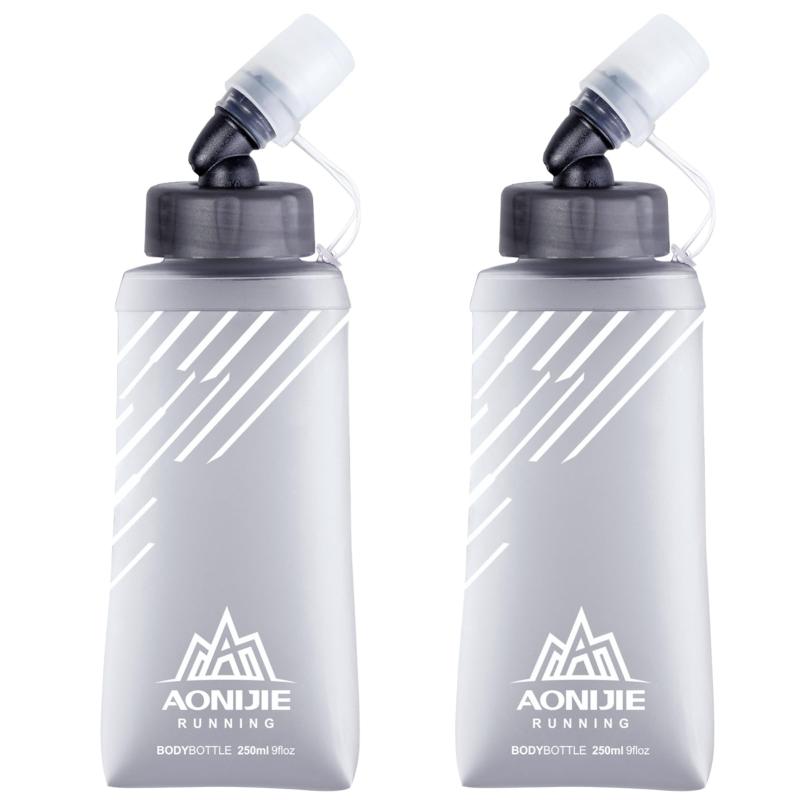 Azarxis ハイドレーション ボトル 折りたたみ水筒 TPU 携帯式 ウォーターボトル ソフトフラスク 軽量 給水 ランニング マラソン 登山 トレイル サイクリング アウトドア 250ml 350ml 450ml 500ml