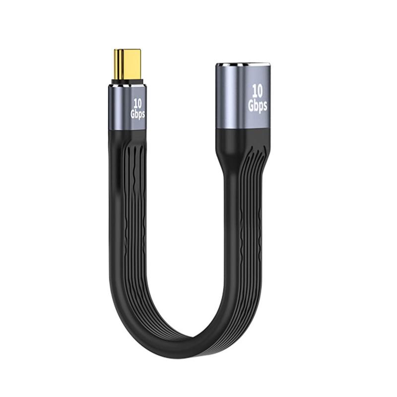 CY 13cm USB 2.0 Type-A オス - USB-C Type-C アップダウンアングル 90度 データフラットスリム FPCケーブル FPVディスクフォン用