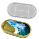 DIYBravo 楕円形お皿 シリコンモールド 器具 トレイ お皿 樹脂 エポキシ レジン 楕円形 実用的 小物入れ シンプル 適応性 手芸品 モールド 多用途