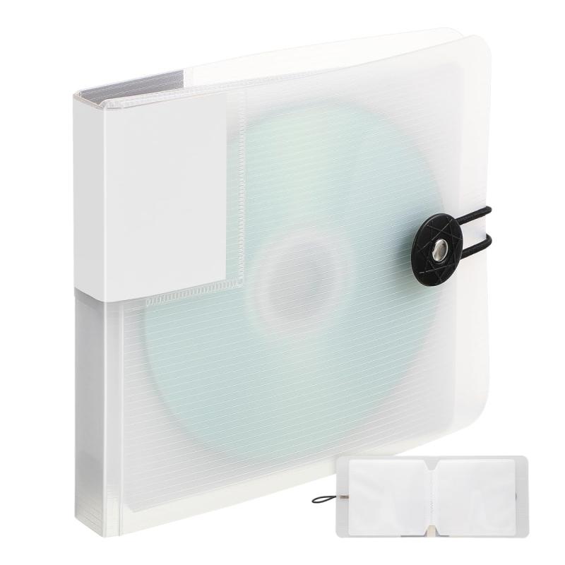 Lurrose CDケース 12枚 dvd 収納 オーガナイザー ポータブル CDファイル 透明 DVDケース ディスク 収納 持ち運び 車載 ブルーレイ メディアケース 薄型 整理 軽量 ホワイト【厳選した12枚を持ち歩く・ポータブル仕様】 お気に入りのCDやDVDを12枚厳選して収納できる、コンパクトなCDケースです。大量収納タイプとは異なり、非常にかさばらないため、車（サンバイザーやダッシュボード）への常備や、旅行、通勤通学時の持ち運びに最適です。【中身が見える半透明ホワイト】 本体は半透明（トランスルーセント）のPP素材を採用。ケースを開けなくても、一番前のディスクやジャケットが透けて見えるため、中身の確認がスムーズです。清潔感のあるホワイトカラーで、デスク周りもスッキリ整います。【ディスクを守る不織布・バックル付き】 内部にはソフトな不織布素材を使用し、ブルーレイディスクやCDの記録面を傷、ホコリから優しく守ります。バックル（留め具）付きのデザインで、持ち運び中に勝手に開いてディスクが飛び出すのを防ぎます。バックル等のパーツカラーはランダムでのお届けとなります。【省スペースで整理整頓】 ハードケース（ジュエルケース）からディスクだけを移し替えることで、収納スペースを劇的に節約できます。増えすぎたゲームソフトや、推し活で集めたCDの整理、教材ディスクの保管にも便利です。【耐久性と防水性】 丈夫なポリプロピレン素材は耐久性が高く、水や汚れに強いのが特徴です。汚れてもサッと拭き取れるため、アウトドアや車内など、汚れやすい環境でも気兼ねなくご使用いただけます。