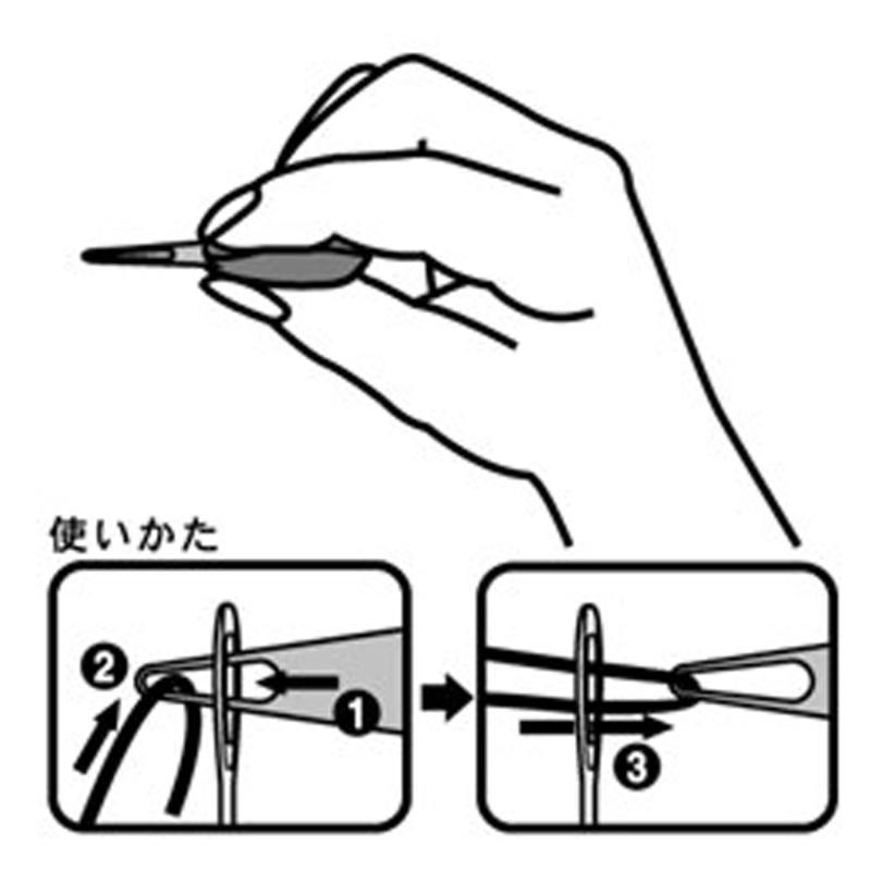 クロバー(Clover) 糸通し・ひも通し ニッティングスレダー グリーン 6.5x11x0.7cm