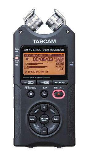 TASCAM(タスカム) DR-40 VER2-J 4ch リニアPCMレコーダー 24bit/96kHz ハイレゾ ハンディレコーダー Youtube ASMR 音楽 野鳥 鉄道録音 TASCAM(タスカム) DR-40 VER2-J 4ch リニアPCMレコーダー 24bit/96kHz ハイレゾ ハンディレコーダー Youtube ASMR 音楽 野鳥 鉄道録音