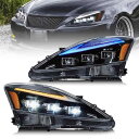 VLAND レクサス IS250 ヘッドライト IS350 ISC ISF GSE20 USE20 流れるウインカー 全LED ヘッドランプ 左右2点セット 2006-2012年 FOR LEXUS IS250 HEADLIGHTS(2)