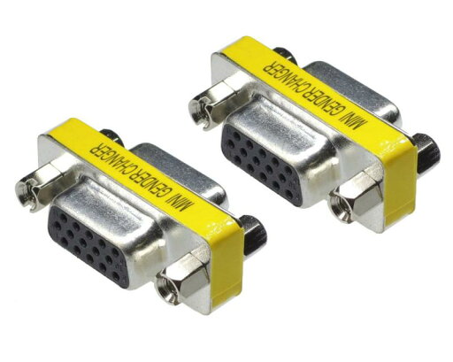 KAUMO VGA延長アダプタ D-Sub15ピン 中継コネクタ つなぎ アナログ メス/メス (2個パック) KAUMO VGA延長アダプタ D-Sub15ピン 中継コネクタ つなぎ アナログ メス/メス (2個パック)