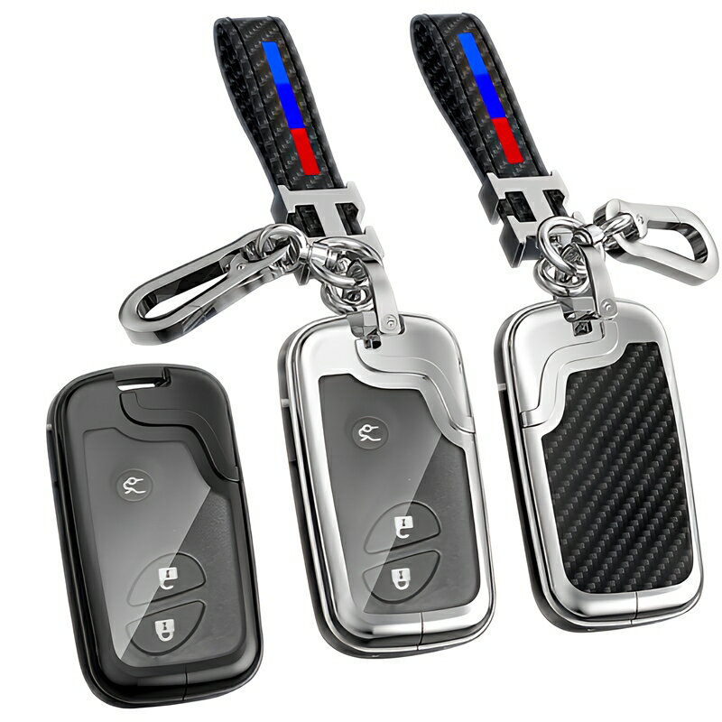 レクサス メタル カーボン調 透明シールド スマートキーケース キーカバー キーホルダー LS 40系 前期 LS460 LS600 LS600h GS 190系 GS350 GS430 GS460 GS450h IS LEXUS