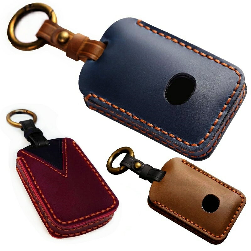 マツダ 本革 レザー ツートン スマートキーケース キーカバー CX3 CX30 CX60 CX5(KFEP KF5P KF2P)CX-8(KG2P KG5P) CX80 MX30(DREJ3P DRH3P)ロードスター(ND5RC NDERC)マツダ2 マツダ3 マツダ6 アクセサリー キーホルダー 保護カバー キーレスカバー
