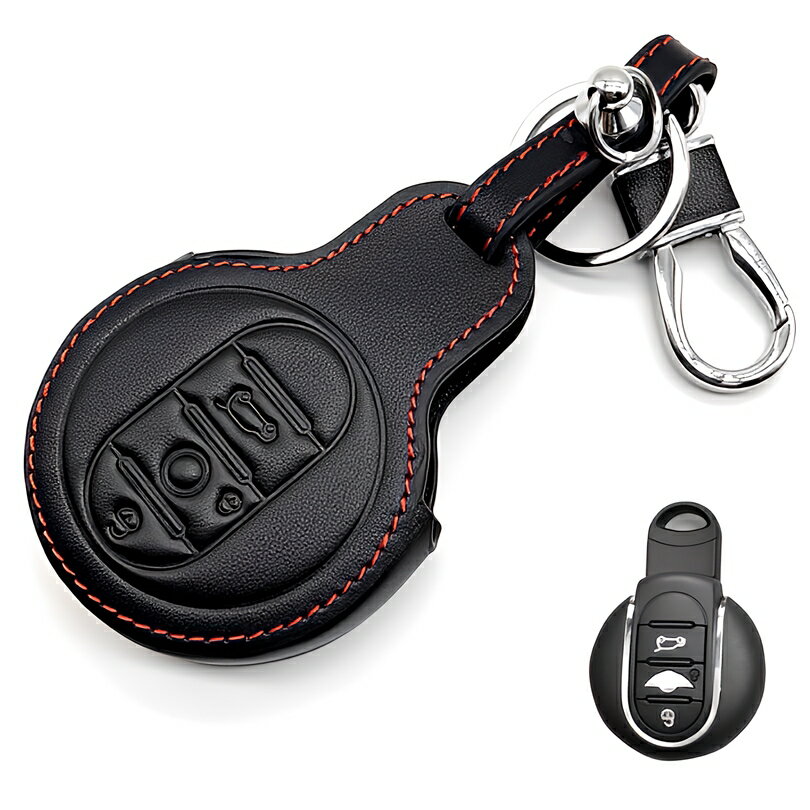 ミニクーパー MINI 牛本革 レザー スマートキーケース キーカバー キーホルダー F54 F55 F56 F57 F60 BMW カントリーマン クラブマン...