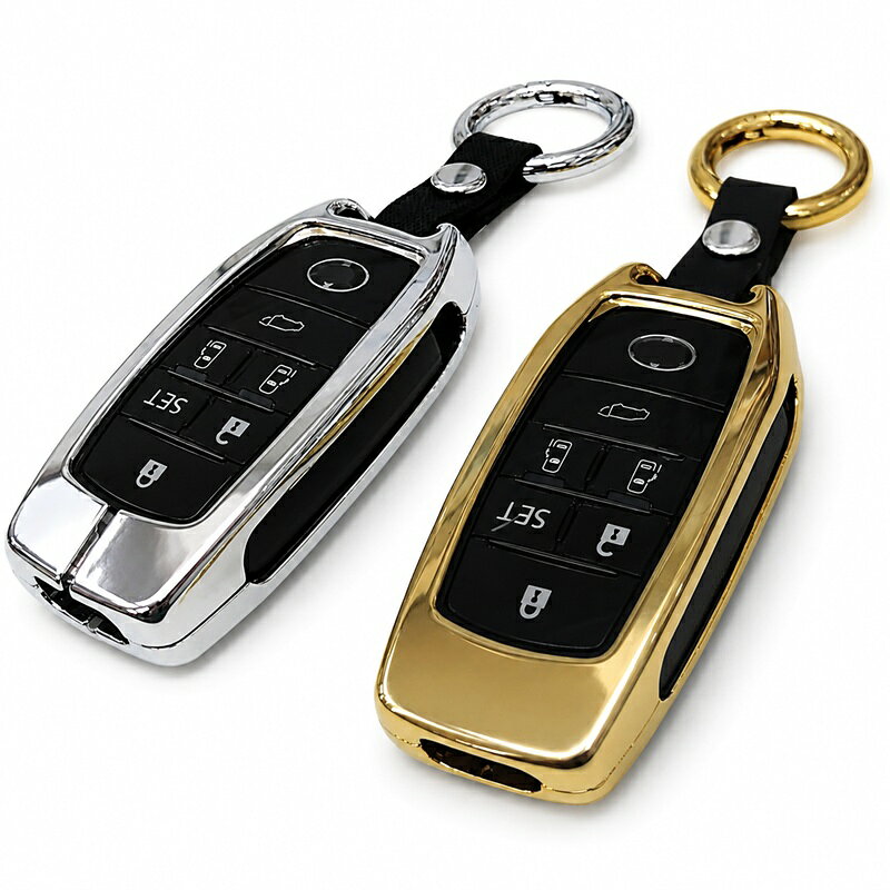 トヨタ スマートキーケース メタル キーカバー ゴールド 金色 シルバー 銀色 ハイエース9型 ヴォクシー90系 ノア90系 アルファード30系 40系 ヴェルファイア40系 ハリアー80系 プリウス60系 アクア GRヤリス ヤリスクロス シエンタ カローラ ハイラックス ランドクルーザー