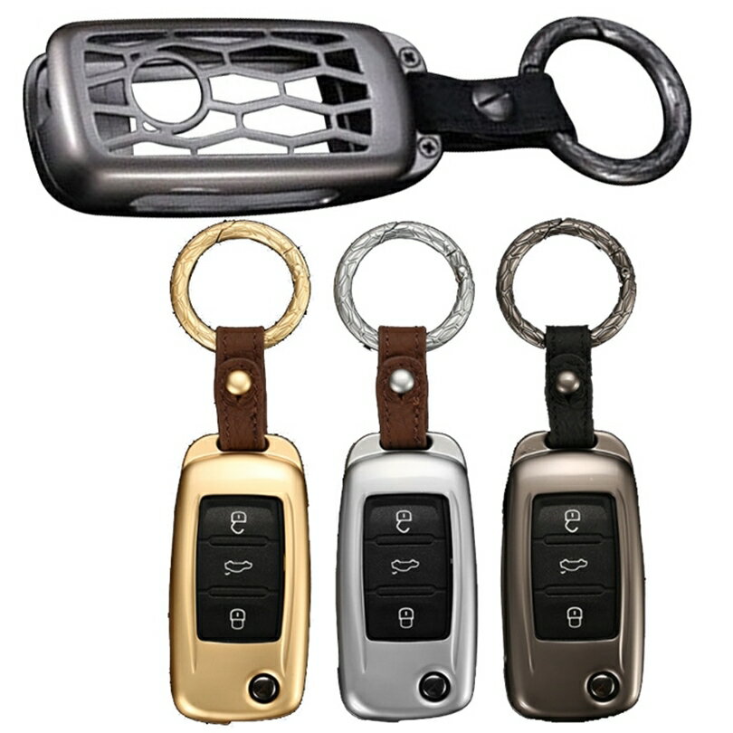 フォルクスワーゲン 和風 メタル スマートキーケース キーカバー キーホルダー ビートル ゴルフ4 ゴルフ5 ゴルフ6 ポロ9N ポロ6R パサート ジェッタ ティグアン シロッコ トゥーラン アップ レザー 本革ベルト アクセサリー おしゃれ 保護カバー キーレスカバー