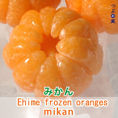 愛媛県産 つぶの実 冷凍みかん1kg　丸まま 白綿を取り除いた冷凍みかん。丸ごと食べられます。