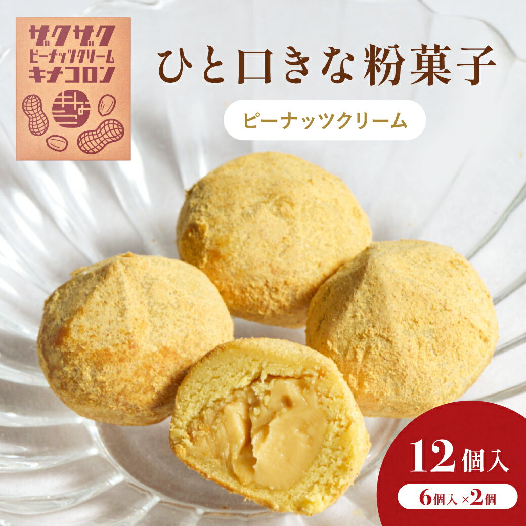 【ザクザクきな粉の一口お菓子】ザクザクピーナッツキナコロン きな粉ピーナッツスイーツ 6個入り×2箱 ピーナッツク…