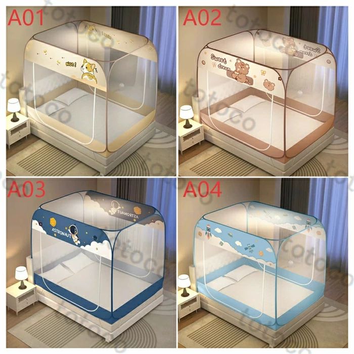 2026年新モデルの防塵機能付き、両開きドア式で、下部が密閉されている防虫用蚊帳...