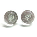 【小型宅配便】No.135_Dichroic Pierce(ピアス)【Natural Glass】進藤貴允氏作品 宇宙ガラス ピアス 星 惑星 ダイクロ