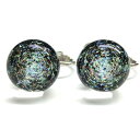 【小型宅配便】No.136_Dichroic Earring(イヤリング)【Natural Glass】進藤貴允氏作品 宇宙ガラス イヤリング 星 惑星 ダイク...