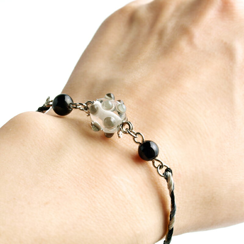 【Poco ブレスレット】ドット 水玉 とんぼ玉 ブレスレット ガラス ポップカラー レディース 癒しグッズ 女性