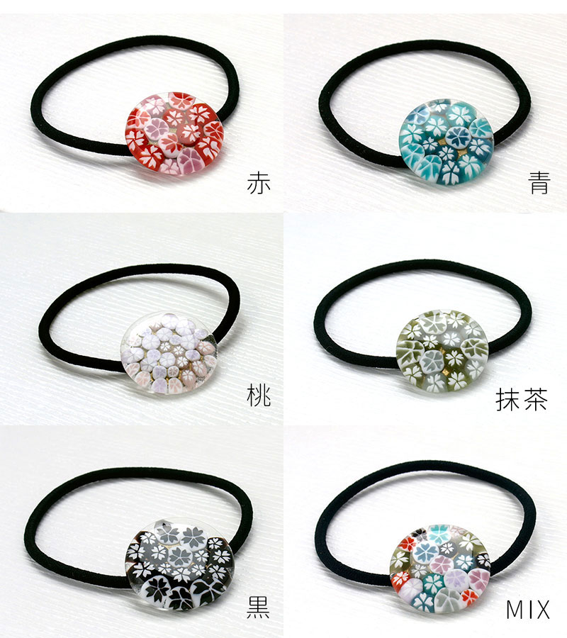 【お得な2個セット】【Japan ミルフィオリ ヘアゴム 01（桜）】桜 グッズ 雑貨 と...