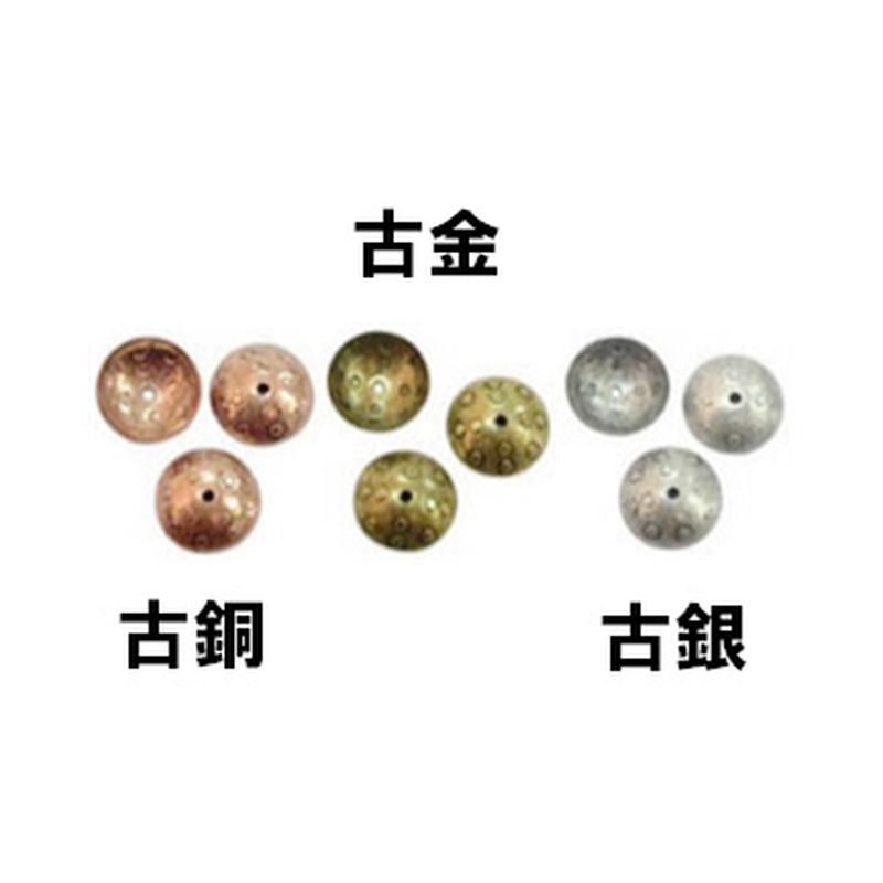 ガラスアクセサリー きなりがらすの【2点で180円offクーポン対象!!】【座金A（アンティークメッキ）10mm 4個×5セット】パーツ アクセサリー ビーズ とんぼ玉 ハンドメイド 手作り 手芸 材料 素材 初心者 unit｜アングル2