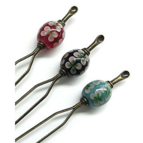 【お得な2個セット】【レトロ かんざし】玉かんざし かんざし 一本 シンプル 普段使い 花 和 とんぼ玉 トンボ玉 浴衣 簪 かわいい 髪飾り 結婚式 ガラス ...