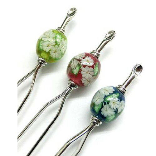 【かすみ草 かんざし】玉かんざし かんざし 一本 シンプル 普段使い 花 和 とんぼ玉 トンボ玉 浴衣 簪 かわいい 髪飾り 結婚式 かすみ草 ガラス ヘアアク...