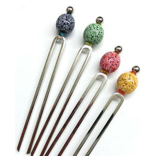 【華とんぼ 2 かんざし】玉かんざし かんざし 一本 シンプル 普段使い 花 和 とんぼ玉 トンボ玉 浴衣 簪 かわいい 髪飾り 結婚式 赤 ガラス ヘアアクセ...