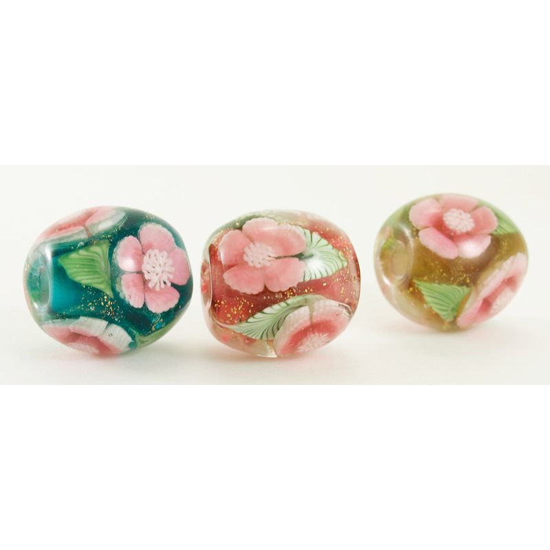 樂天商城 - 【2点で180円offクーポン対象!!】【30 開花】16mm 花 ミルフィオリ とんぼ玉 ビーズ ガラスビーズ ガラス細工 花 ガラス玉 ハンドメイド 材料 初心者 おしゃれ お守り かわいい 癒しグッズ 雑貨【商用利用可】