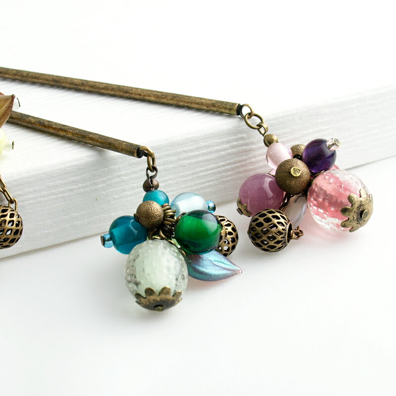 【みぞれ かんざし】かんざし シンプル 普段使い 和 とんぼ玉 トンボ玉 浴衣 簪 かわいい 髪飾り 結婚式 ガラス ヘアアクセサリー キラキラ