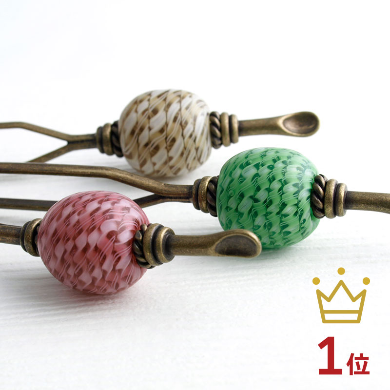 【フロスト レース かんざし】玉かんざし かんざし 一本 シンプル 普段使い 和 とんぼ玉 トンボ玉 浴衣 簪 かわいい 髪飾り 結婚式 ガラス ヘアアクセサリ...