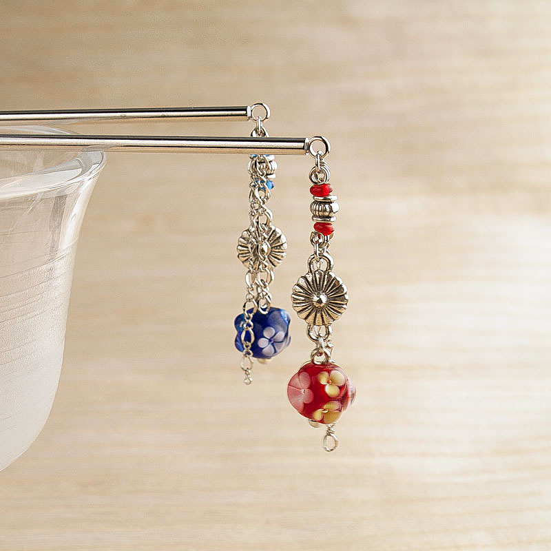 【浮花 mini かんざし 01】かんざし 一本 シンプル 普段使い 花 和 とんぼ玉 トンボ玉 浴衣 簪 かわいい 髪飾り 結婚式 赤 ガラス ヘアアクセサリ...