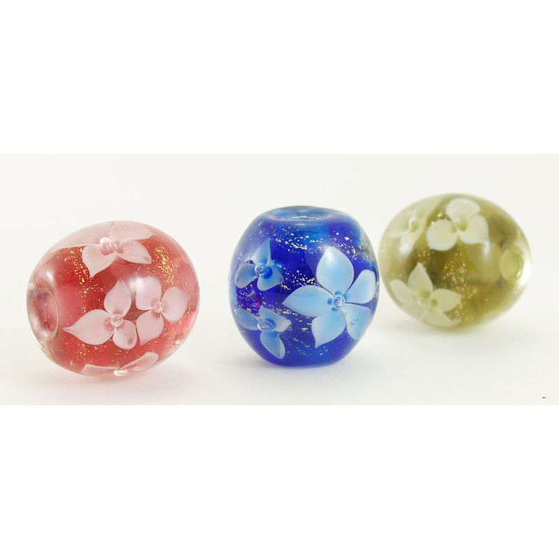 樂天商城 - 【2点で180円offクーポン対象!!】【28 すみれ】16mm 花 とんぼ玉 ビーズ ガラスビーズ ガラス細工 花 ガラス玉 ハンドメイド 材料 初心者 おしゃれ お守り かわいい 癒しグッズ 雑貨 水中花【商用利用可】