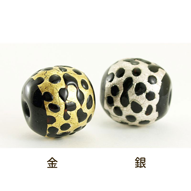 【2点で180円offクーポン対象!!】【29 漆】16mm 金箔 銀箔 とんぼ玉 ビーズ ガラスビーズ ガラス細工 ガラス玉 ハンドメイド 材料 初心者 おしゃれ お守り かわいい 癒しグッズ 雑貨【商用利用可】