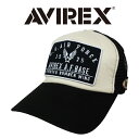 AVIREX メッシュ キャップ おしゃれ カッコイイ メンズ 帽子 アヴィレックス ベースボールキャップ アビレックス 紳士 1色のみ 単色