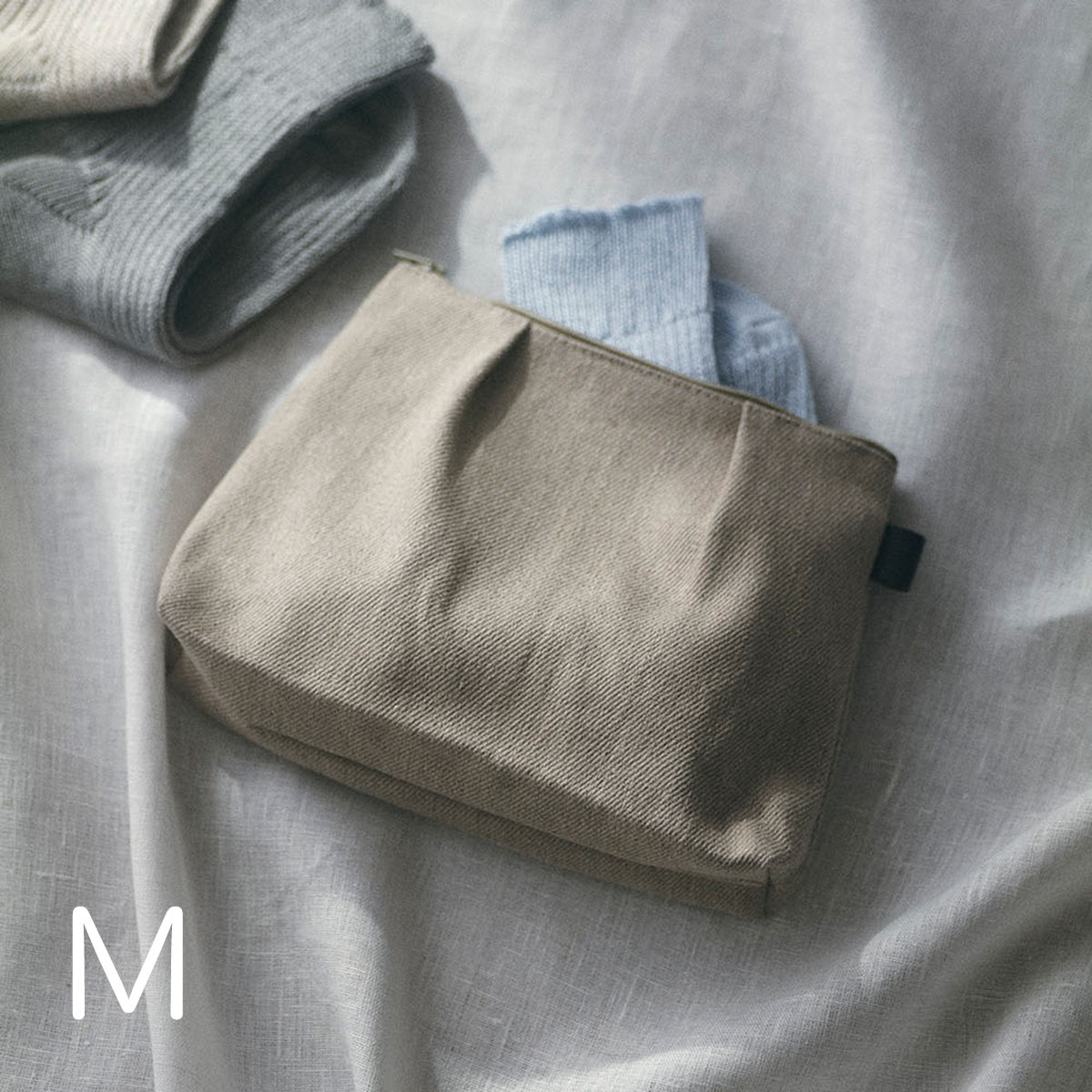 フォグリネンワーク fog linen work（フォグリネンワーク） セグ ポーチ M ナチュラル [LWP349M-N]【リネン 麻 シンプル】