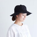 fog linen work（フォグリネンワーク） クリー リネンハット ブラック [LWE144-17]【帽子 折りたたみ 日よけ リネン 麻 無地 レディース】