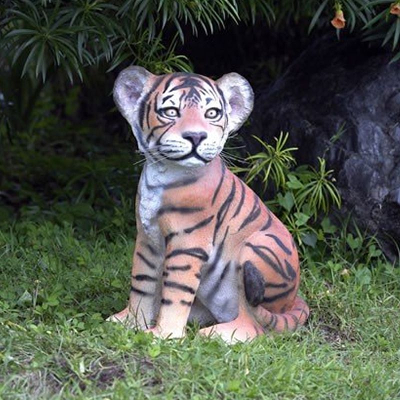 乐天商城 - 実物大 動物 オブジェ 子タイガーのいたずら インテリア イベント ディスプレイ