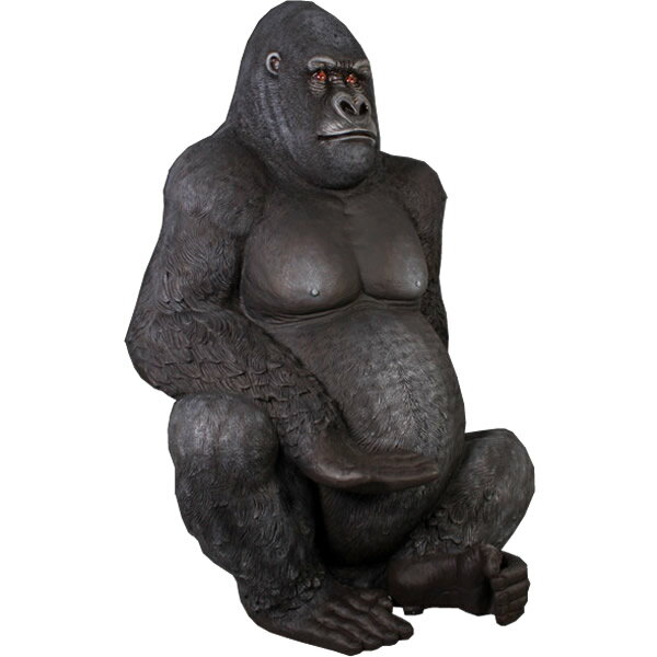 乐天商城 - 動物 オブジェ シルバーバックゴリラ インテリア イベント ディスプレイ Silverback Gorilla
