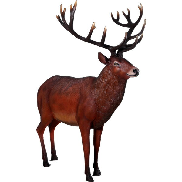 乐天商城 - 動物 オブジェ 雄鹿 インテリア イベント ディスプレイ Majestic Red Stag