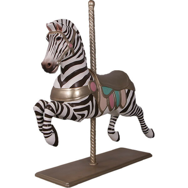 乐天商城 - 動物 オブジェ シマウマのメリーゴーランド インテリア イベント ディスプレイ Christmas Carousel Zebra