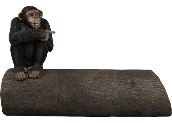 乐天商城 - 動物 オブジェ 大木に腰掛けるチンパンジー インテリア イベント ディスプレイ Monkey on tree