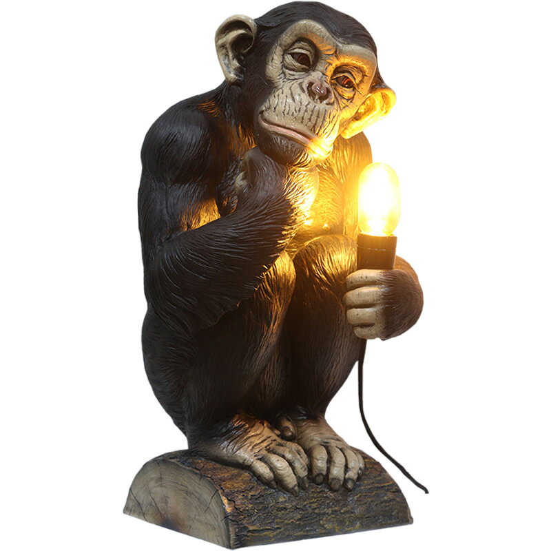 乐天商城 - 動物 オブジェ チンパンジーのテーブルライト インテリア イベント ディスプレイ Chimp Table Lumiere