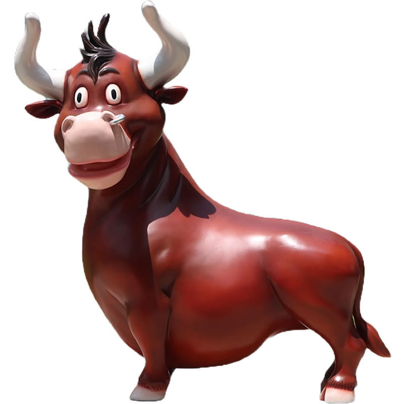 動物 オブジェ 愉快なモヒカンの牛 インテリア イベント ディスプレイ Comic Bull Wrap