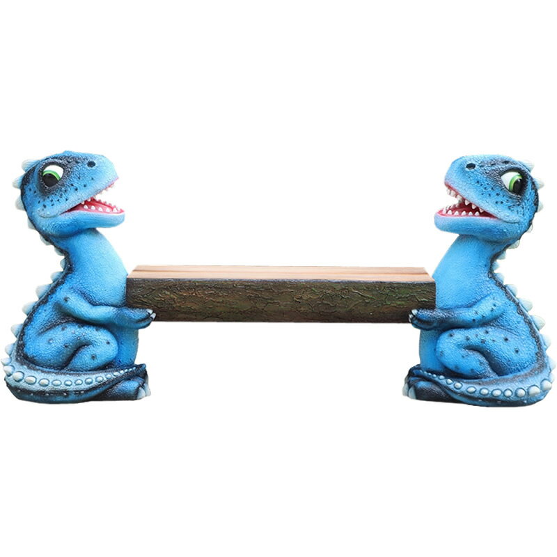 乐天商城 - 恐竜 オブジェ 青い恐竜のベンチ インテリア イベント ディスプレイ Dino Bench Gelcoat Version Gelcoat