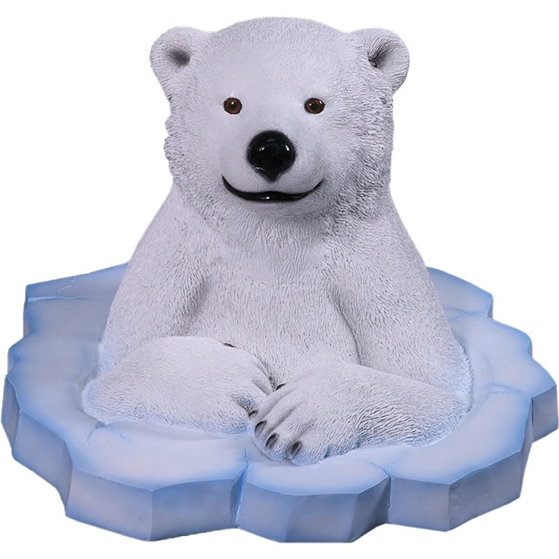 乐天商城 - 動物 オブジェ 見つめる白クマの子ども インテリア イベント ディスプレイ Peeking Polar Bear Cub