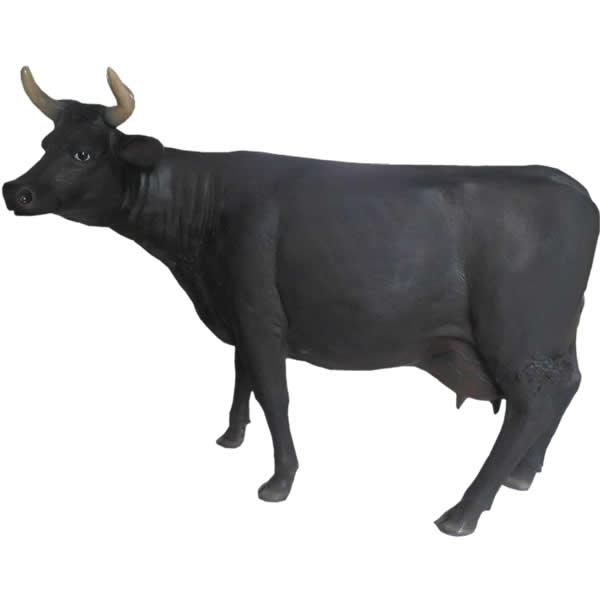 動物 オブジェ 原寸大の黒毛牛 インテリア イベント ディスプレイ Cow Life Size