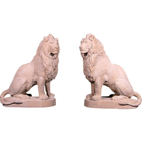 乐天商城 - オブジェ 鎮座するライオン インテリア イベント ディスプレイ Sitting Lions