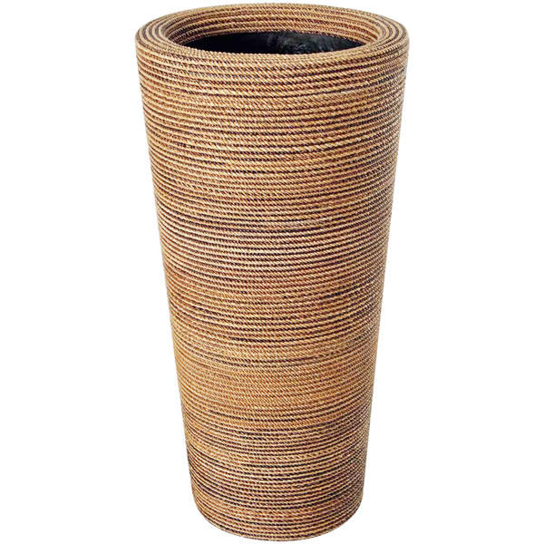 樂天商城 - オブジェ タンブラー型プランター（縄編柄） インテリア イベント ディスプレイ Round Planter 58x110cm