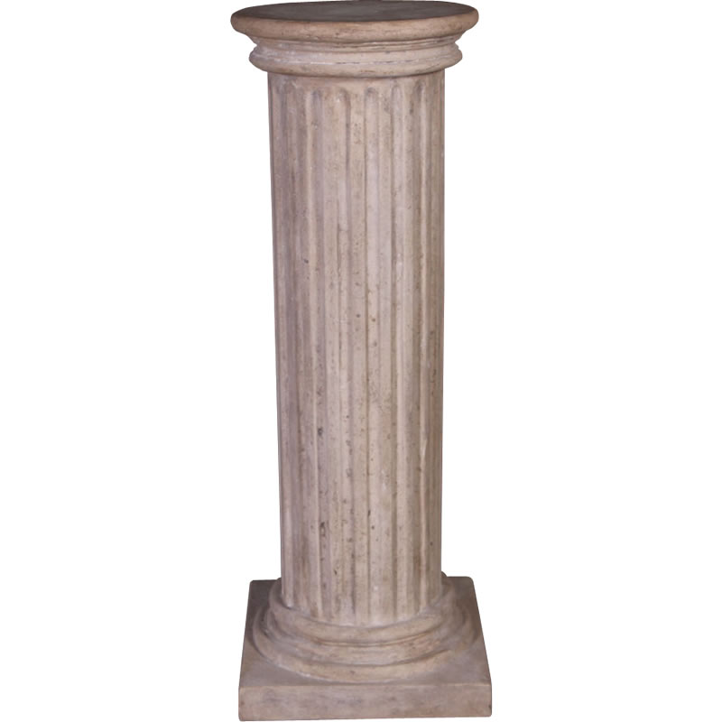 乐天商城 - オブジェ 縦溝の円柱 丸形 ローマストーン仕上げ インテリア イベント ディスプレイ Fluted Column Round Top