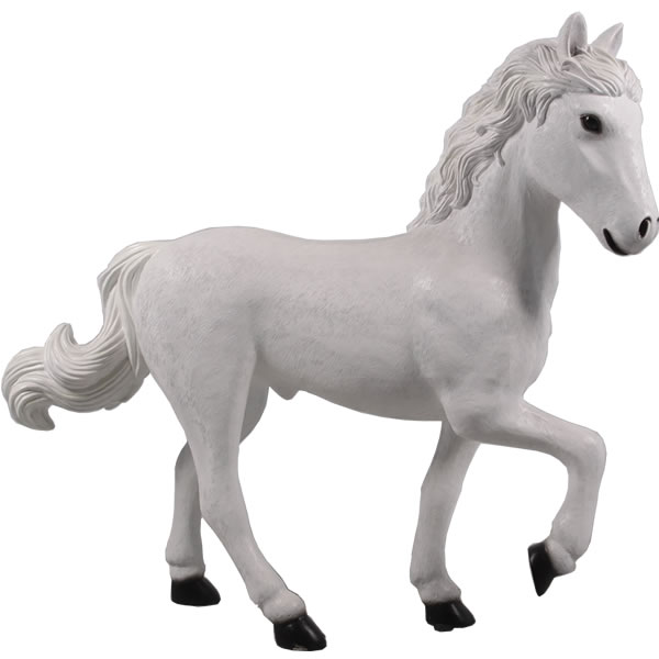 乐天商城 - 動物 オブジェ 仔馬 白馬 インテリア イベント ディスプレイ Horse Stap White