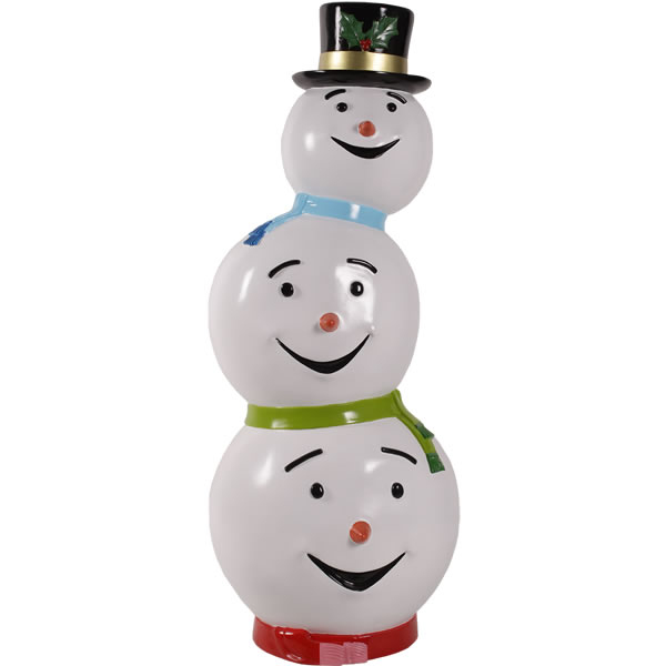 乐天商城 - オブジェ トリプルヘッドスノーマン インテリア イベント ディスプレイ Triple Headed Snowman