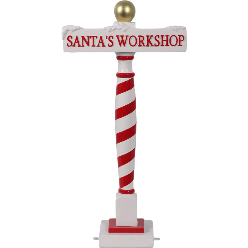 乐天商城 - オブジェ サンタの工房の看板 インテリア イベント ディスプレイ Santas Workshop Sign